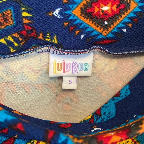 LuLaRoe Blue Aztec Print Cassie Pencil Skirt | Women’s Size Small - Picture 2 of 7